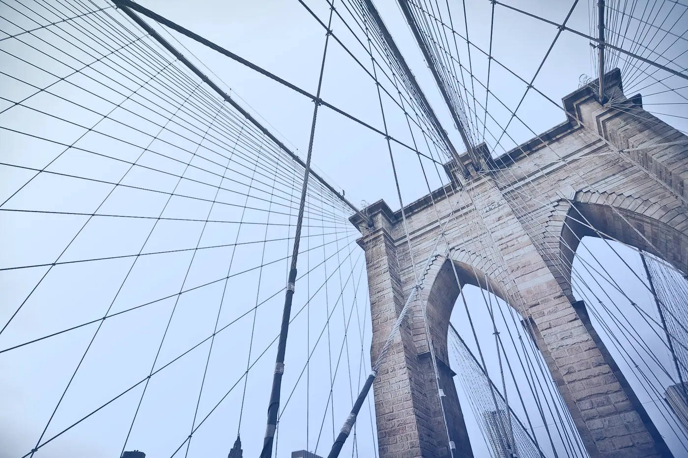 Steel cables of a suspension bridge