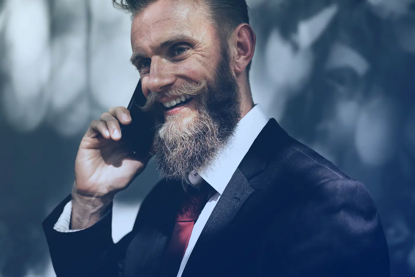 A professional on a phone call