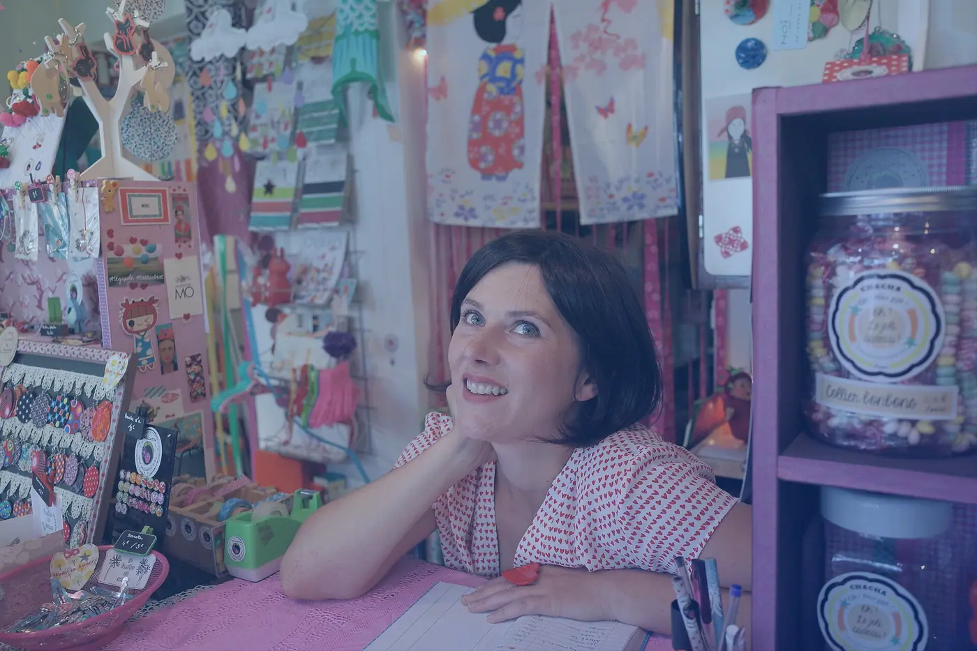 A shop owner in a toy store