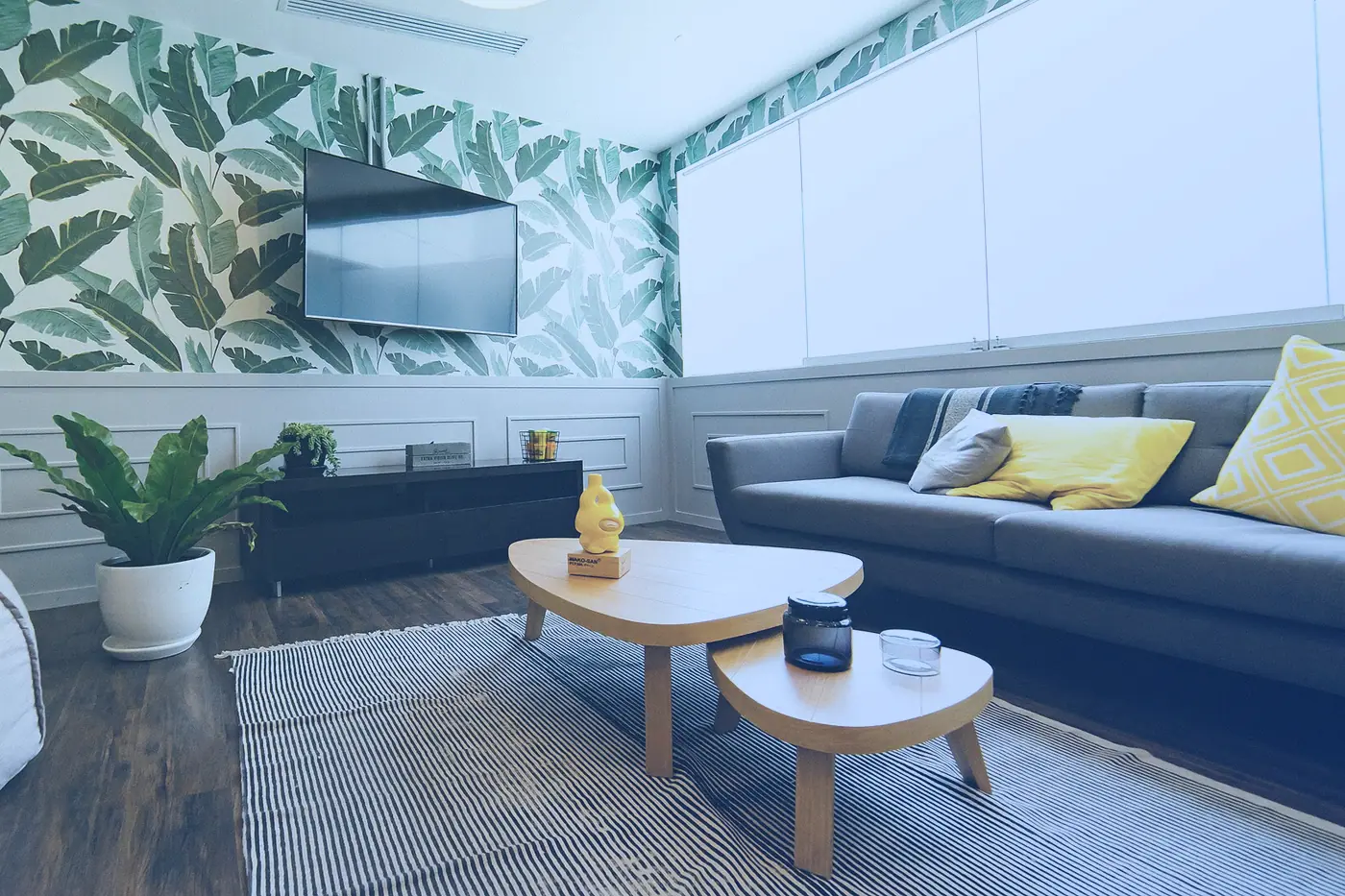 A bright shared coworking space